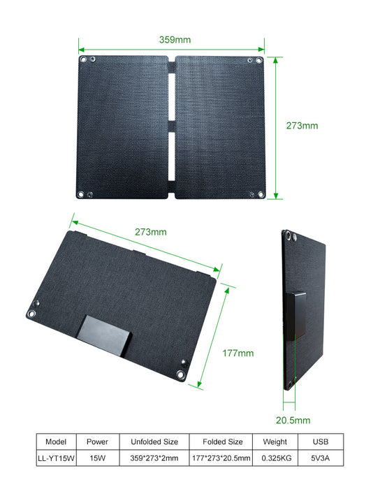 16W Portable Solar Panel for Phones and Powerbanks - Wholesale MOQ - 20